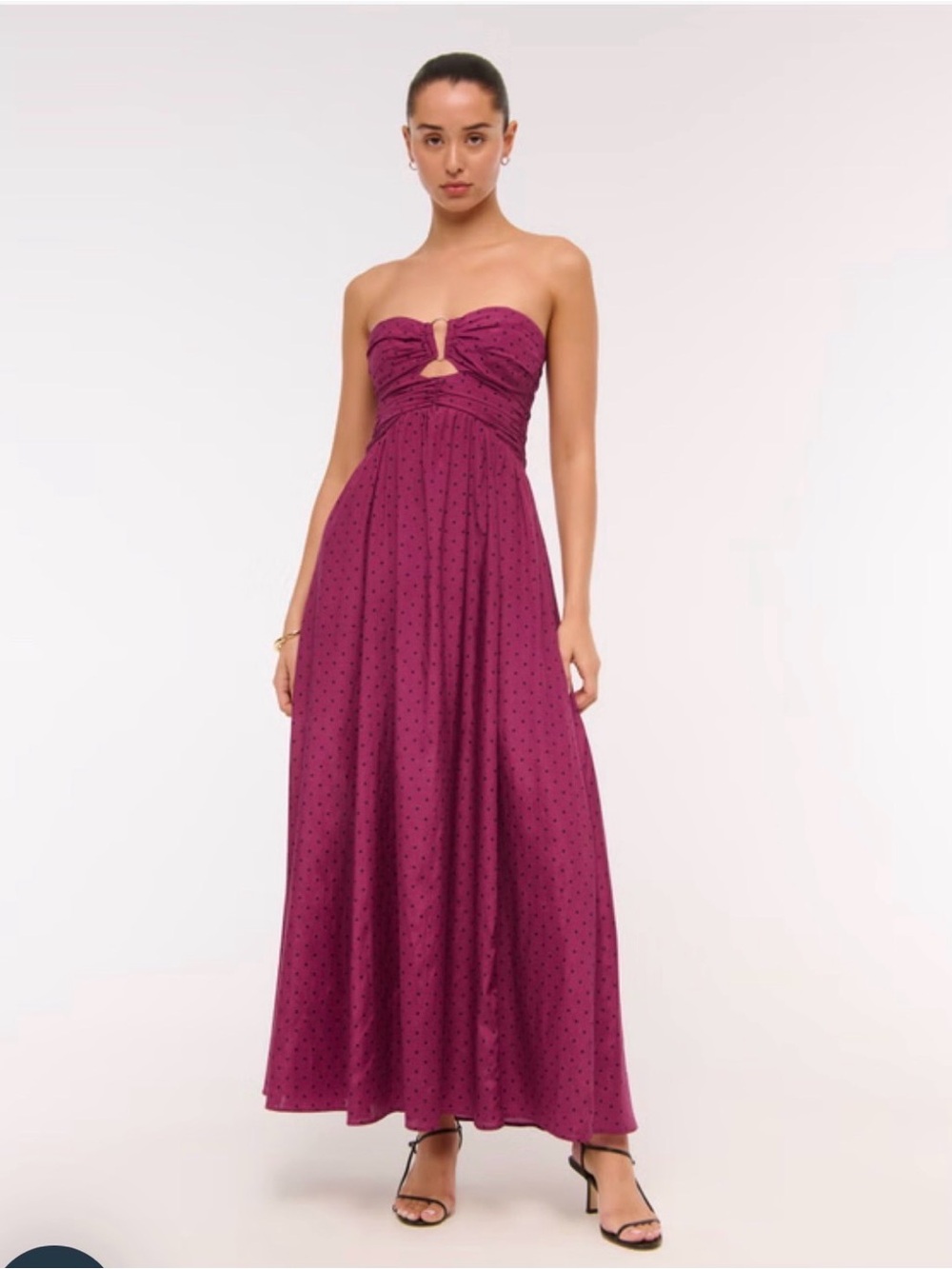 Abercrombie & Fitch Strapless Plum Maxi Dress